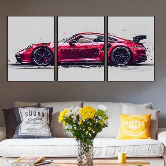 3Pcs Supercar Posters