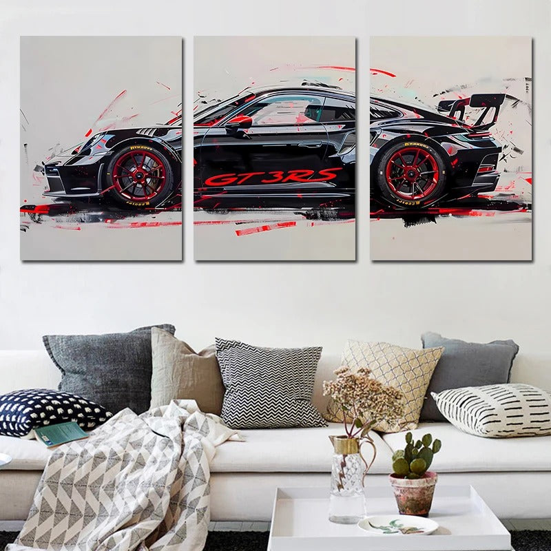 3Pcs Supercar Posters