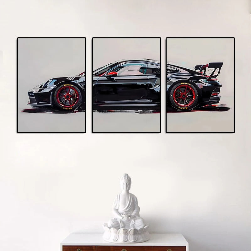 3Pcs Supercar Posters