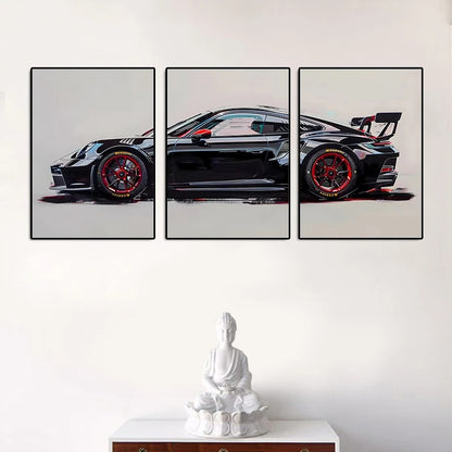3Pcs Supercar Posters