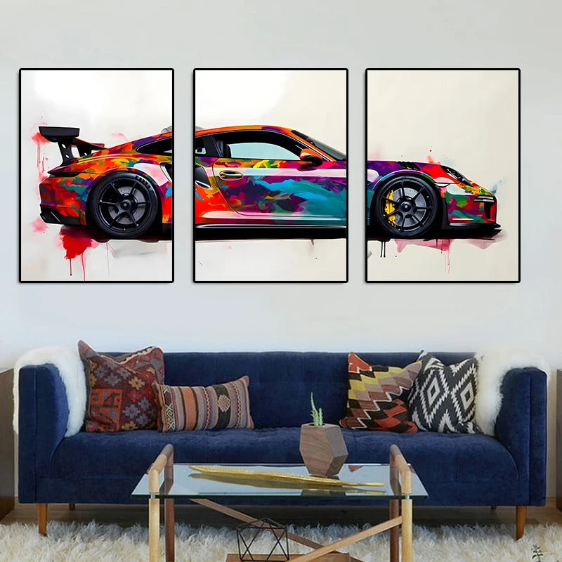 3Pcs Supercar Posters
